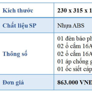 Thông số kỹ thuật tủ điện cấp nguồn thi công TV 3P14A