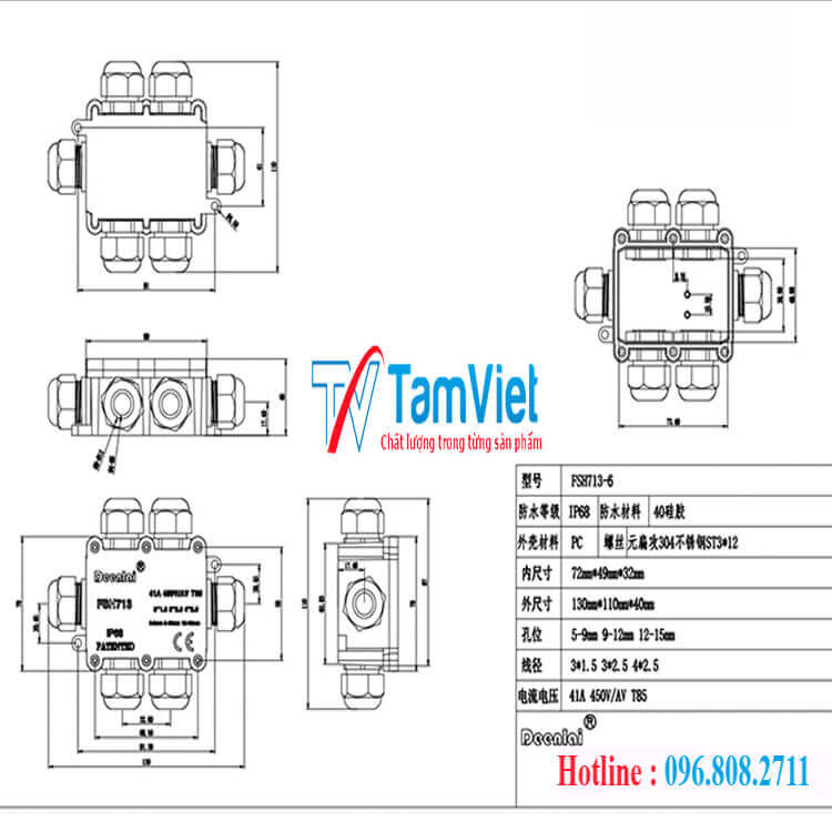 Hộp nối IP68 chống nước: Hãy khám phá những sản phẩm hoàn hảo cho những nơi có môi trường khắc nghiệt nhất! Sản phẩm trang bị chống nước IP68 sẽ giúp bảo vệ các thiết bị của bạn khỏi nhiều xung đột với môi trường như thấm nước, bụi bẩn, độc tố và sẽ giúp tăng tuổi thọ cho các thiết bị của bạn.