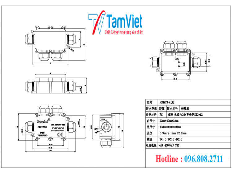 Hộp nối chống thấm nước: Hộp nối chống thấm nước là một sản phẩm tiện ích và hiệu quả để giải quyết vấn đề tràn nước. Tính năng chống thấm tuyệt đối và dễ dàng lắp đặt sẽ giúp bạn yên tâm trong việc sử dụng và bảo vệ tài sản của mình.