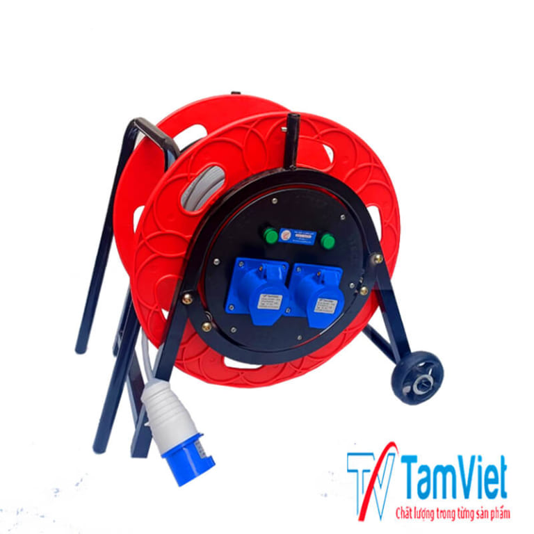 Ổ cắm rulo 30m dây điện 1 pha 16A , kèm áp chống giật an toàn - Lô cuộn ...
