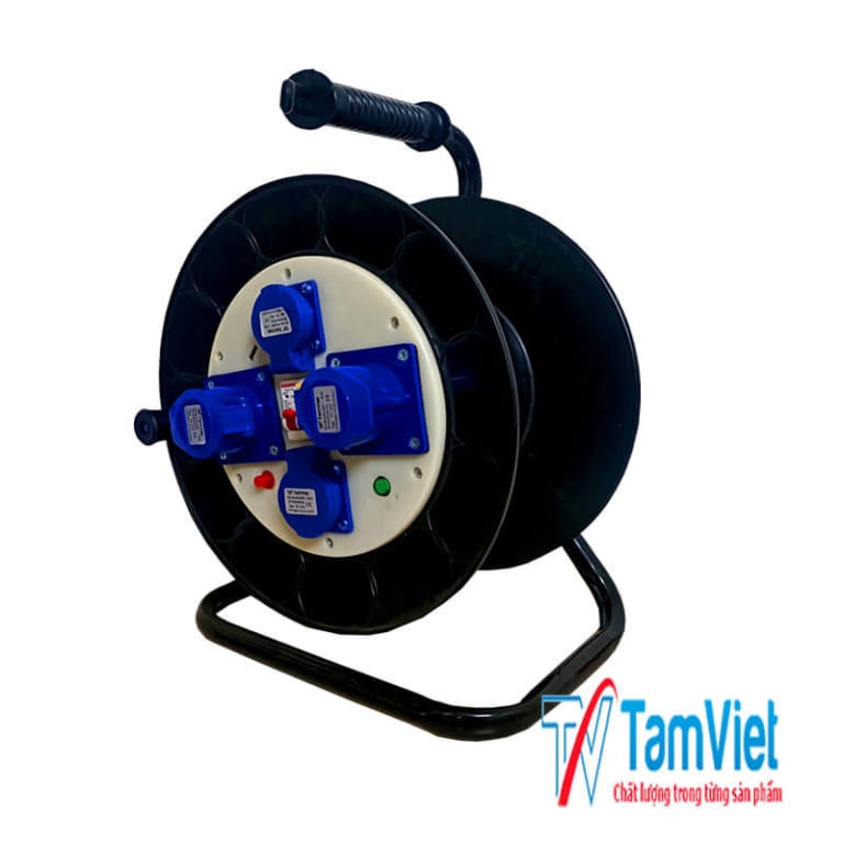 Ổ cắm rulo - Ổ cắm kéo dài kiểu tay quay đa năng 1 pha kèm áp chống giật