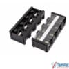 Hình ảnh cầu đấu điện 4 cực 200A sử dụng trong hệ thống tủ điện công nghiệp, hỗ trợ đấu nối dây dẫn công suất lớn an toàn và ổn định.