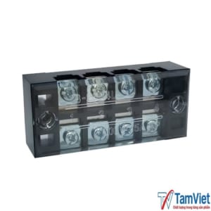 Cầu đấu điện 4 cực 25A 600V giúp đấu nối dây dẫn an toàn, chắc chắn và ổn định trong hệ thống điện công nghiệp và tủ điều khiển.