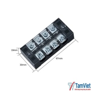 Cầu đấu điện 4 cực 25A 600V giúp đấu nối dây dẫn an toàn, chắc chắn và ổn định trong hệ thống điện công nghiệp và tủ điều khiển.
