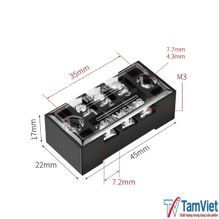 cau-dau-dien-6-cuc-15a-5 Hình ảnh cầu đấu điện 6 cực 15A với thiết kế đấu nối chắc chắn, cách điện an toàn, phù hợp cho tủ điện công nghiệp và dân dụng.