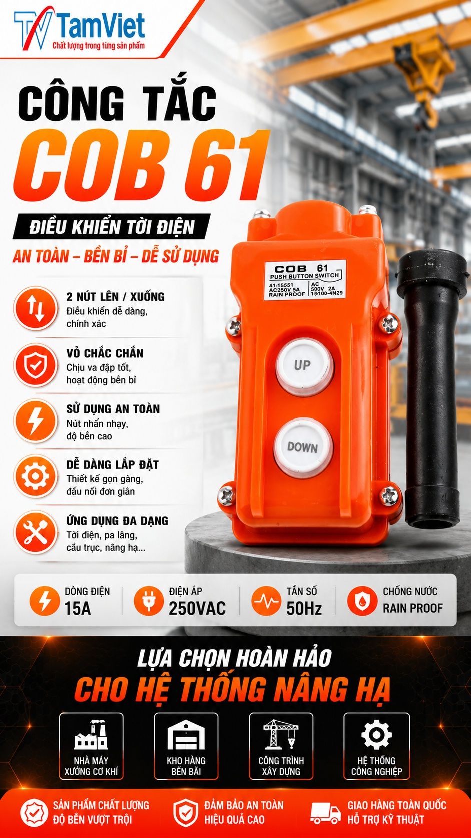 Công tắc COB 61 điều khiển tời điện