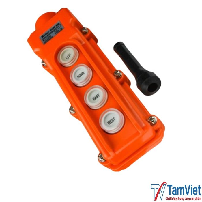 cong-tac-cob-62-4 Công tắc COB 62 với 4 nút điều khiển chuyên dùng cho cầu trục, pa lăng điện và hệ thống nâng hạ công nghiệp, vận hành chính xác và an toàn.