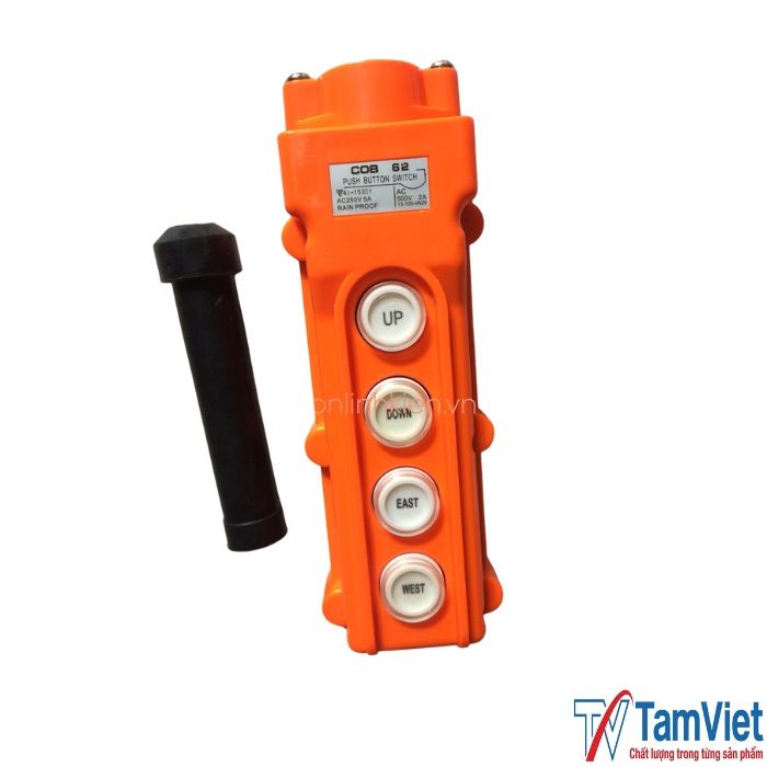 cong-tac-cob-62-5 Công tắc COB 62 với 4 nút điều khiển chuyên dùng cho cầu trục, pa lăng điện và hệ thống nâng hạ công nghiệp, vận hành chính xác và an toàn.