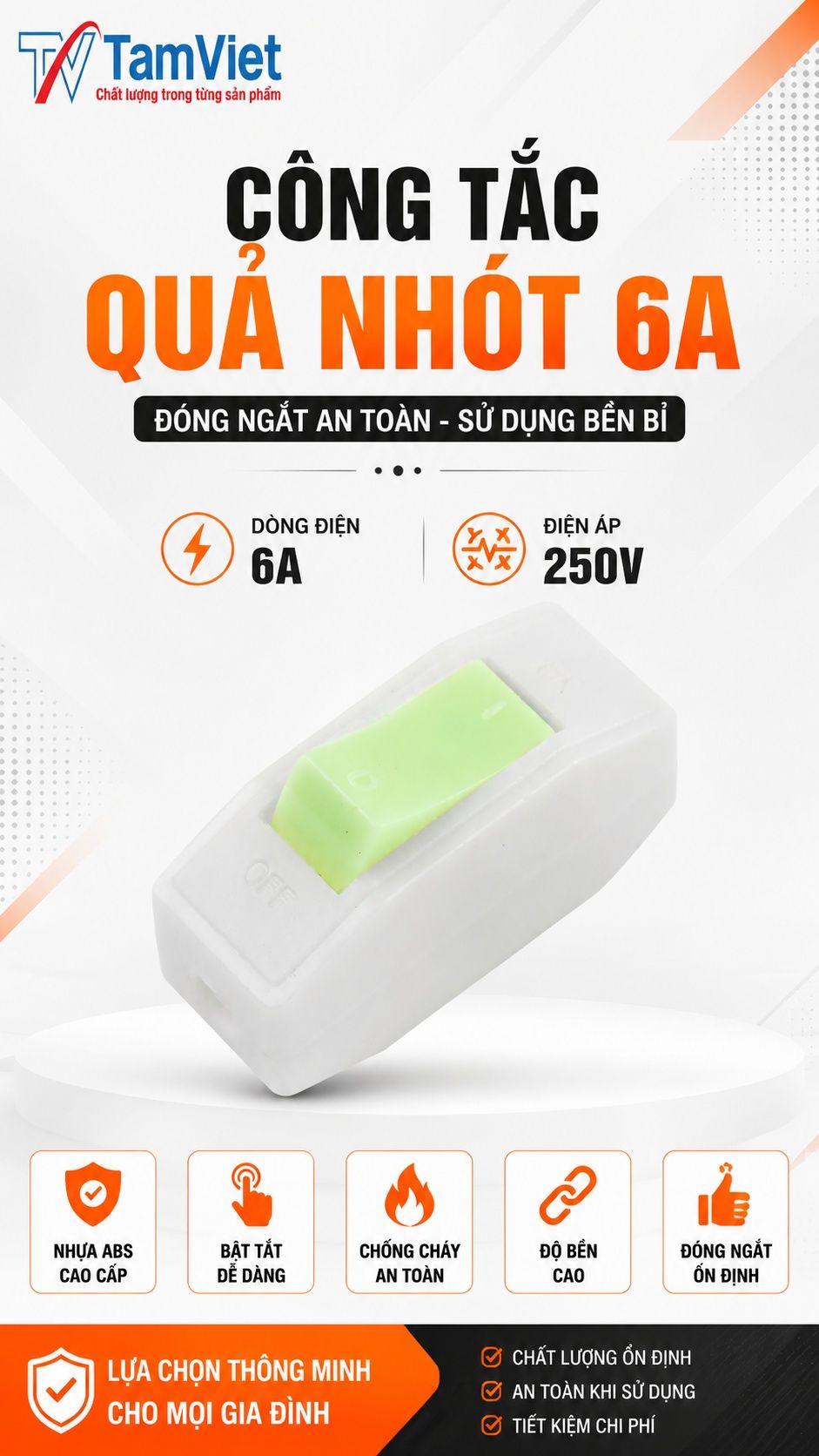 Công tắc quả nhót 6A