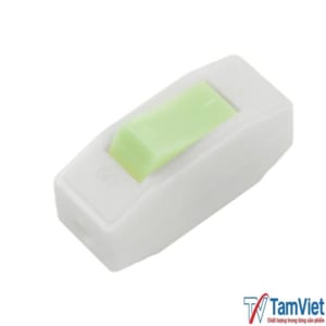 Công tắc quả nhót màu trắng dòng điện 6A điện áp 250V dùng cho hệ thống điện dân dụng.