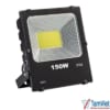 Hình ảnh đèn pha LED 150W COB sử dụng cho sân bãi, công trình, nhà xưởng và khu vực ngoài trời với khả năng chiếu sáng mạnh mẽ, tiết kiệm điện.