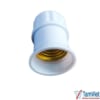 Đui đèn không dây trắng chuẩn E27 sử dụng nhựa ABS chống cháy và lõi đồng dẫn điện tốt, chịu tải 250W.