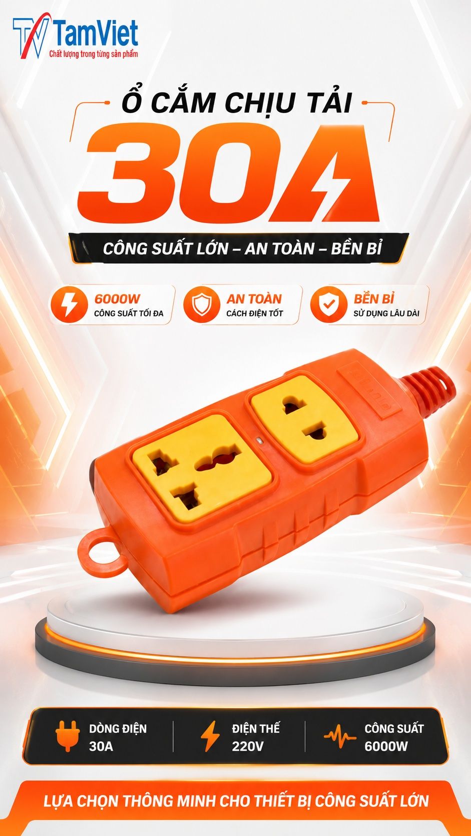 Ổ cắm chịu tải 30A