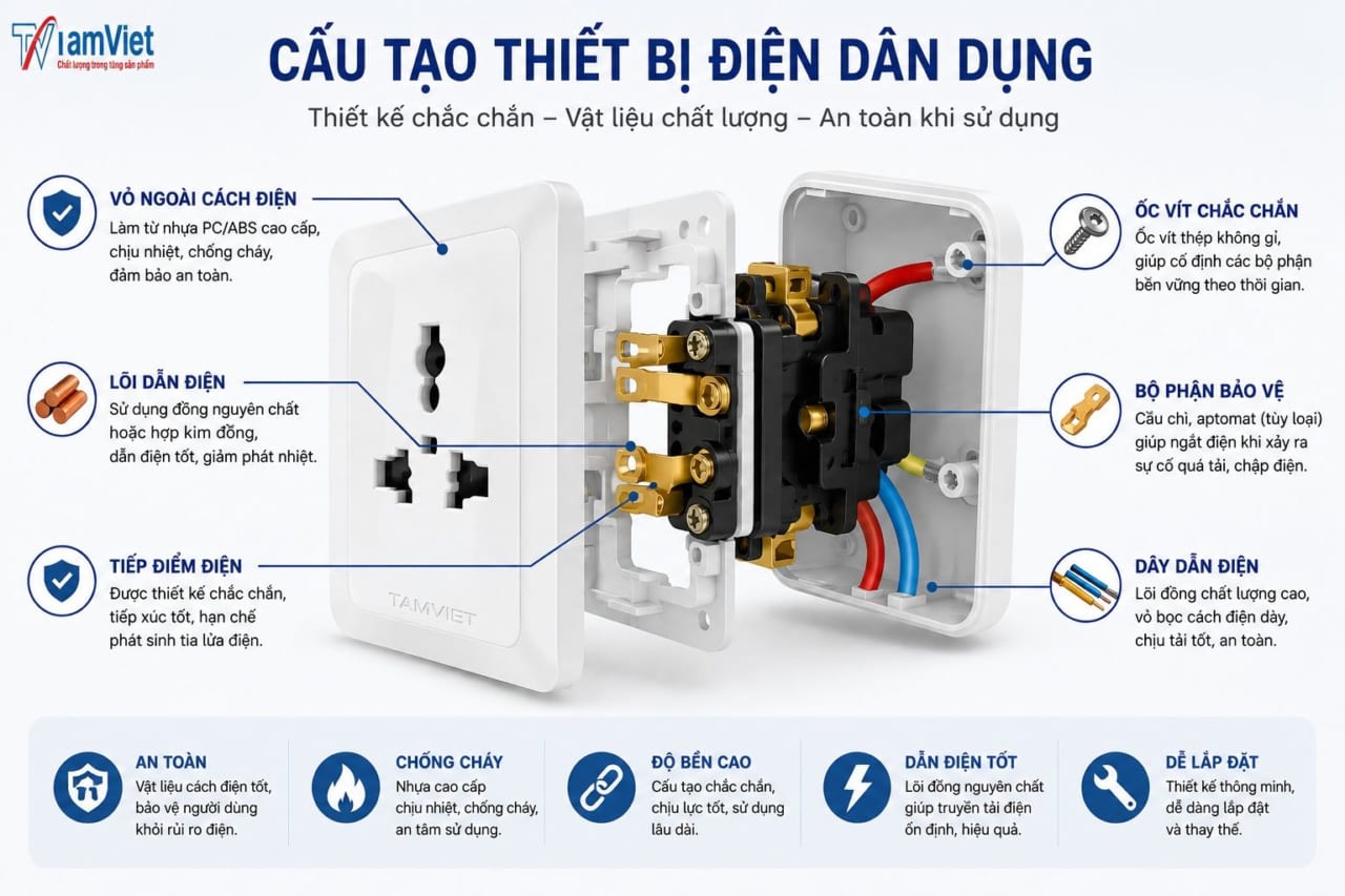 Cấu tạo thiết bị điện dân dụng